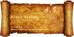 Alexi Vivien névjegykártya